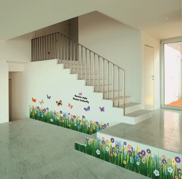 decal dán tường bải cỏ